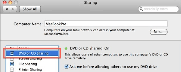 Odtwarzaj DVD na Macbooku Air za pomocą Apple Remote Disc
