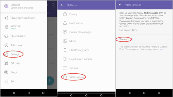 Odzyskaj wiadomości tekstowe z telefonu za pomocą kopii zapasowej Viber