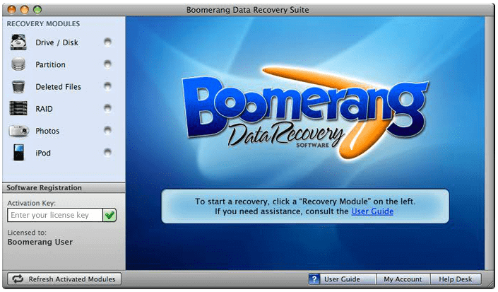 Recuva Mac Alternative - Odzyskiwanie danych Boomerang