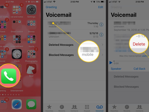 Jak usunąć określoną pocztę głosową na iPhonie?