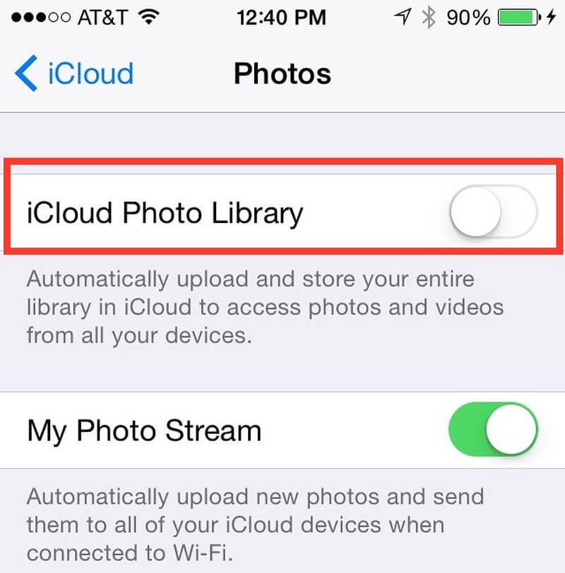 Wyłącz bibliotekę zdjęć iCloud, gdy iPhone nie ma uprawnień do usunięcia tego elementu