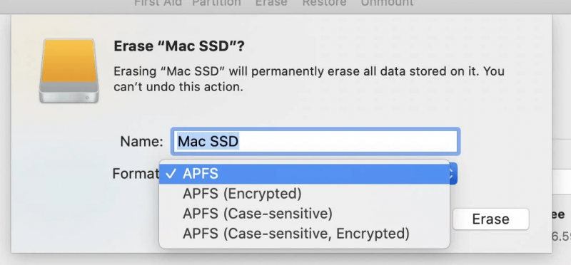 Ustaw na Mac OS rozszerzony, aby naprawić MacBooka zablokowanego na ekranie logowania