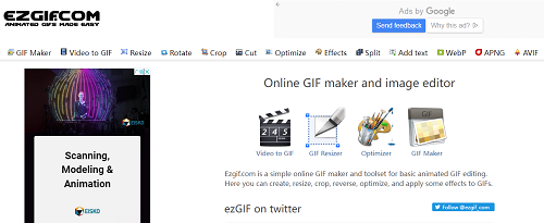 Konwertuj film na GIF za pomocą Ezgif