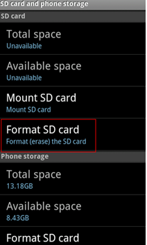 Usuń kartę SD tylko do odczytu, formatując