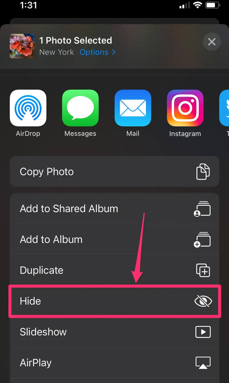 Ukryj zdjęcia na iPhonie