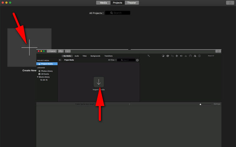 Edytuj poziome wideo w iMovie