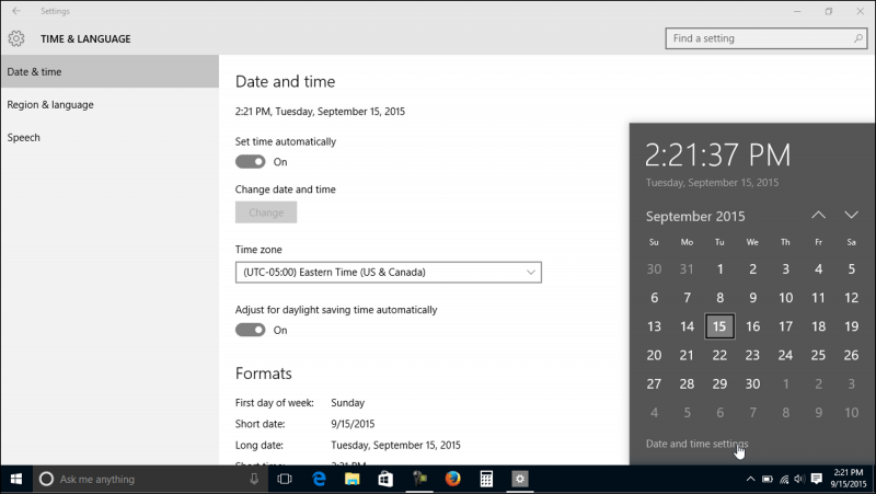 Jak zmienić czas na komputerze z systemem Windows 10 za pomocą paska zadań