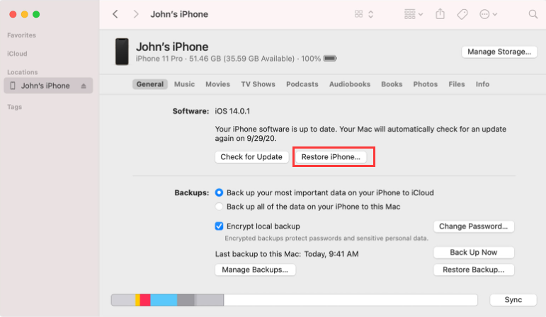 Przywróć iPhone'a bez hasła iCloud za pomocą iTunes