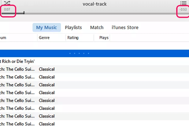 Wytnij piosenkę w iTunes, korzystając z biblioteki iTunes