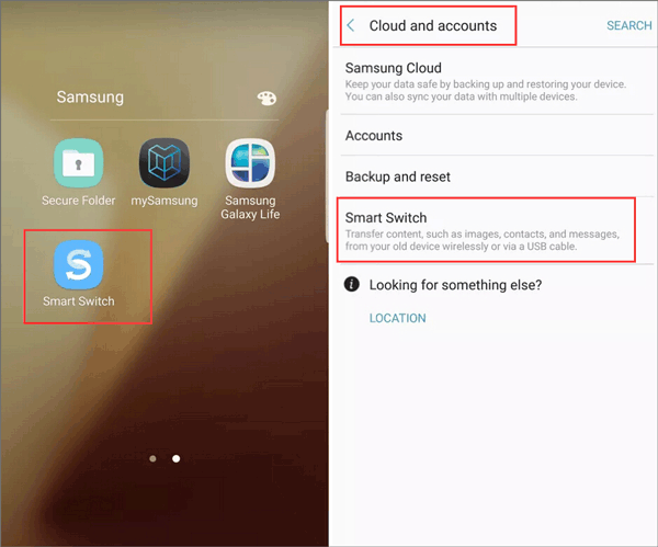 Używanie Smart Switch, aby sprawdzić, czy usuwa dane ze starego telefonu