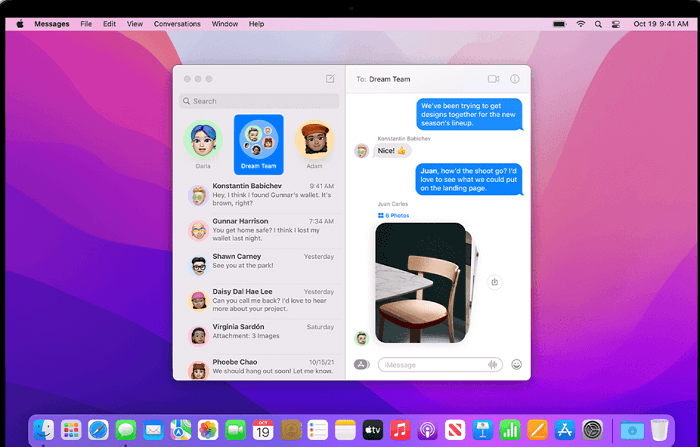 Przesyłaj wiadomości tekstowe z iPhone'a na komputer na komputerze Mac