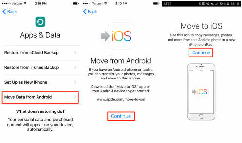 Przenieś dane z LG na iPhone'a za pomocą aplikacji Move to iOS