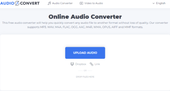 Korzystanie z internetowego konwertera wideo do konwersji AMR na MP3 Mac