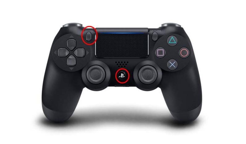 Nagraj ekran na PS4 za pomocą przycisku udostępniania