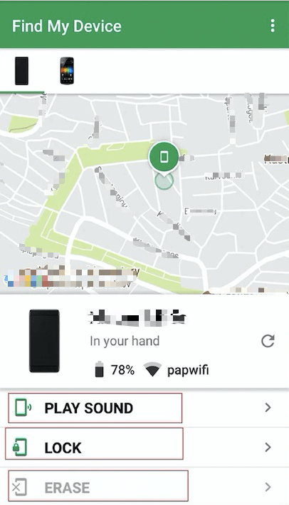 Użyj Menedżera urządzeń Android, aby określić lokalizację