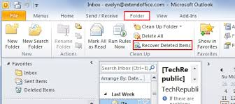 Odzyskaj usunięte elementy w programie Outlook z powodu twardej metody usuwania