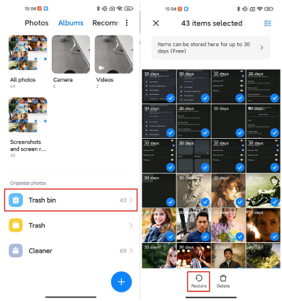 Przywróć usunięte zdjęcia z galerii na Androidzie za pomocą ostatnio usuniętego albumu