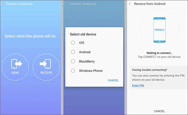 Skonfiguruj swoje urządzenia Samsung, aby przenieść kontakty z Samsunga na Samsung