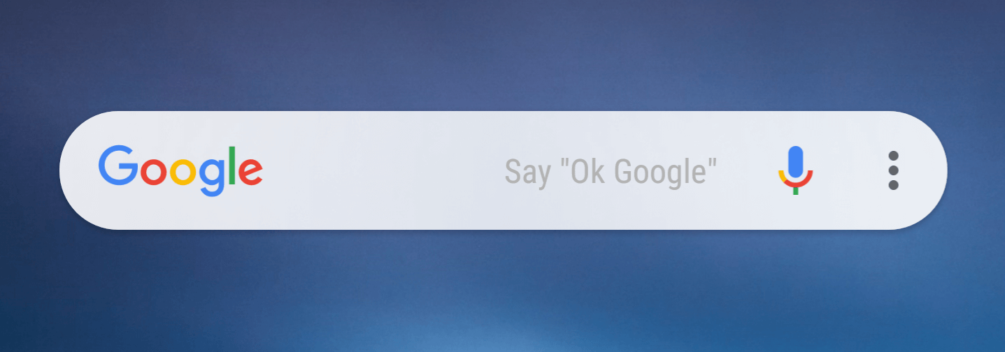 Usuń pasek wyszukiwania Google Na pasku wyszukiwania Google na Androida