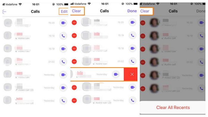 Usuń ostatnie połączenia w Viber swojego iPhone'a