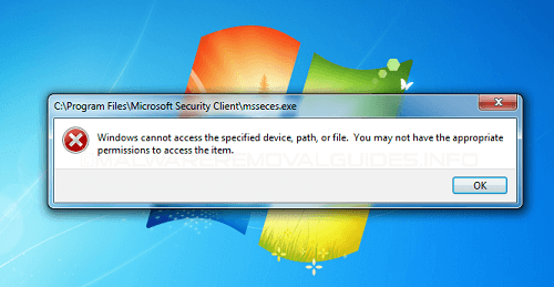 System Windows nie może uzyskać dostępu do określonej ścieżki urządzenia lub pliku