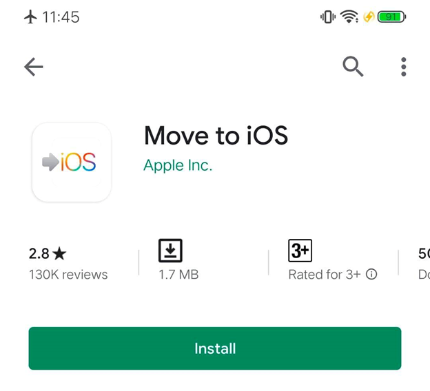 Przesyłaj dane za pomocą aplikacji Move to iOS