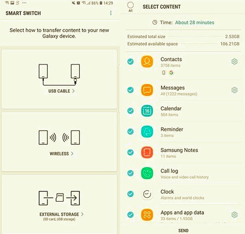 Przesyłaj wiadomości tekstowe z Androida na Androida za pomocą Smart Switch