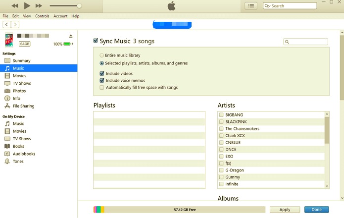 Przenieś muzykę na iPada za pomocą iTunes