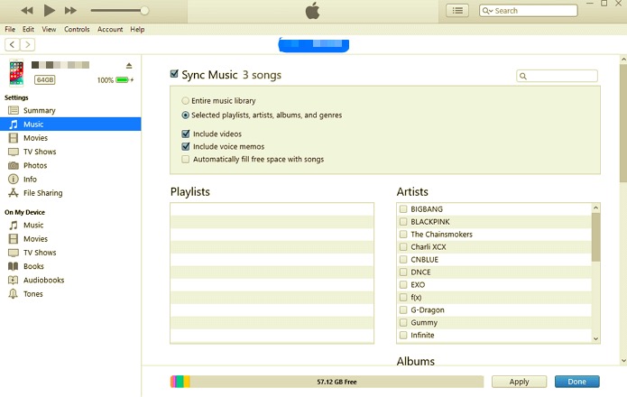 Przenieś muzykę na iPada za pomocą iTunes