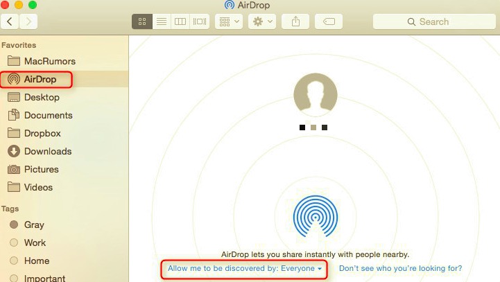 Włącz Airdrop, aby przesyłać filmy z iPhone'a na Maca