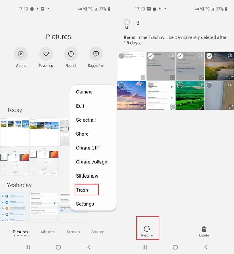 Odzyskaj usunięte filmy na urządzeniach Samsung za pomocą aplikacji Galeria