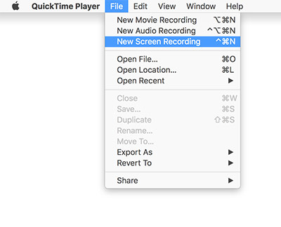 Nagrywanie ekranu z dźwiękiem na komputerze Mac przy użyciu programu QuickTime Player
