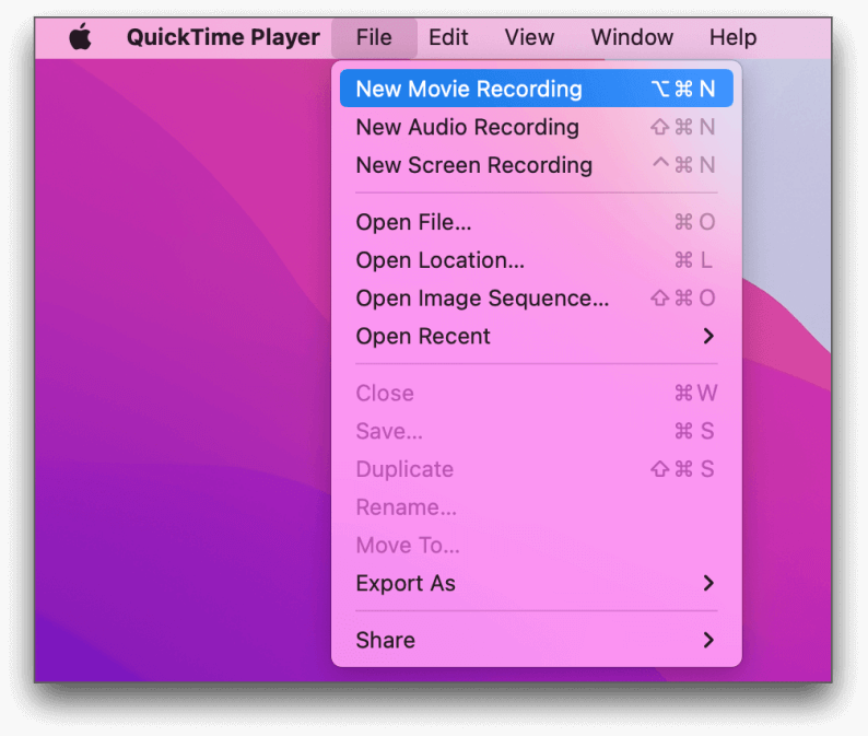 Nagrywaj wideo na komputerze Mac za pomocą programu QuickTime Player