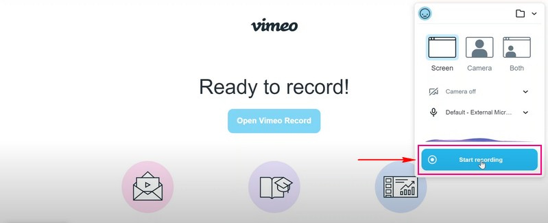Skorzystaj z rejestratora ekranu Vimeo