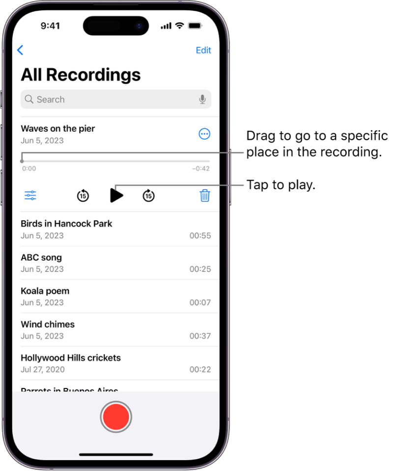 Nagrywaj dźwięk na iPhonie za pomocą notatki głosowej Apple