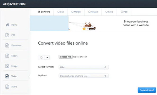 Używanie Aconvert do konwersji wideo na HD