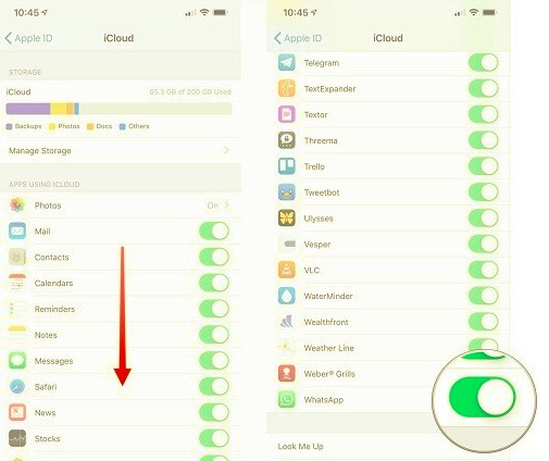 Aktywuj iCloud Backup dla lokalnej kopii zapasowej WhatsApp