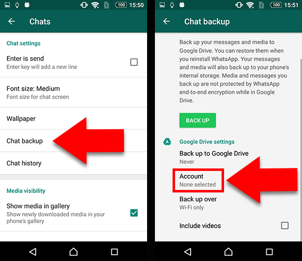 Pobierz wiadomości WhatsApp na Androida