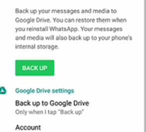 Tworzenie kopii zapasowej czatów Whatsapp na Dysku Google