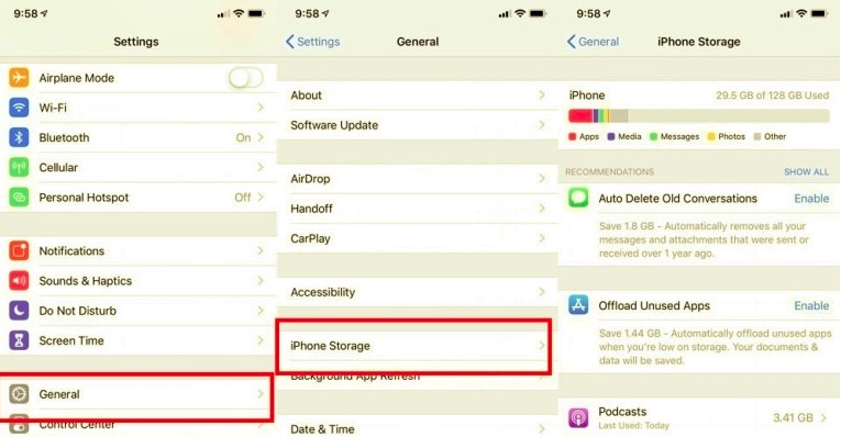 Sprawdź pamięć iPhone'a, aby dowiedzieć się, dlaczego WhatsApp nie odpowiada