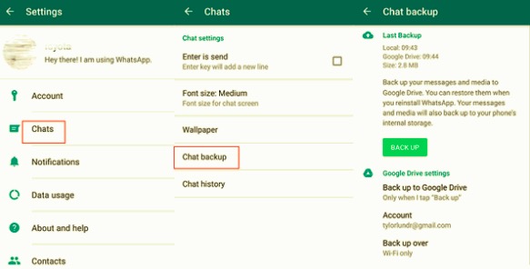 Lokalna kopia zapasowa WhatsApp na Androida