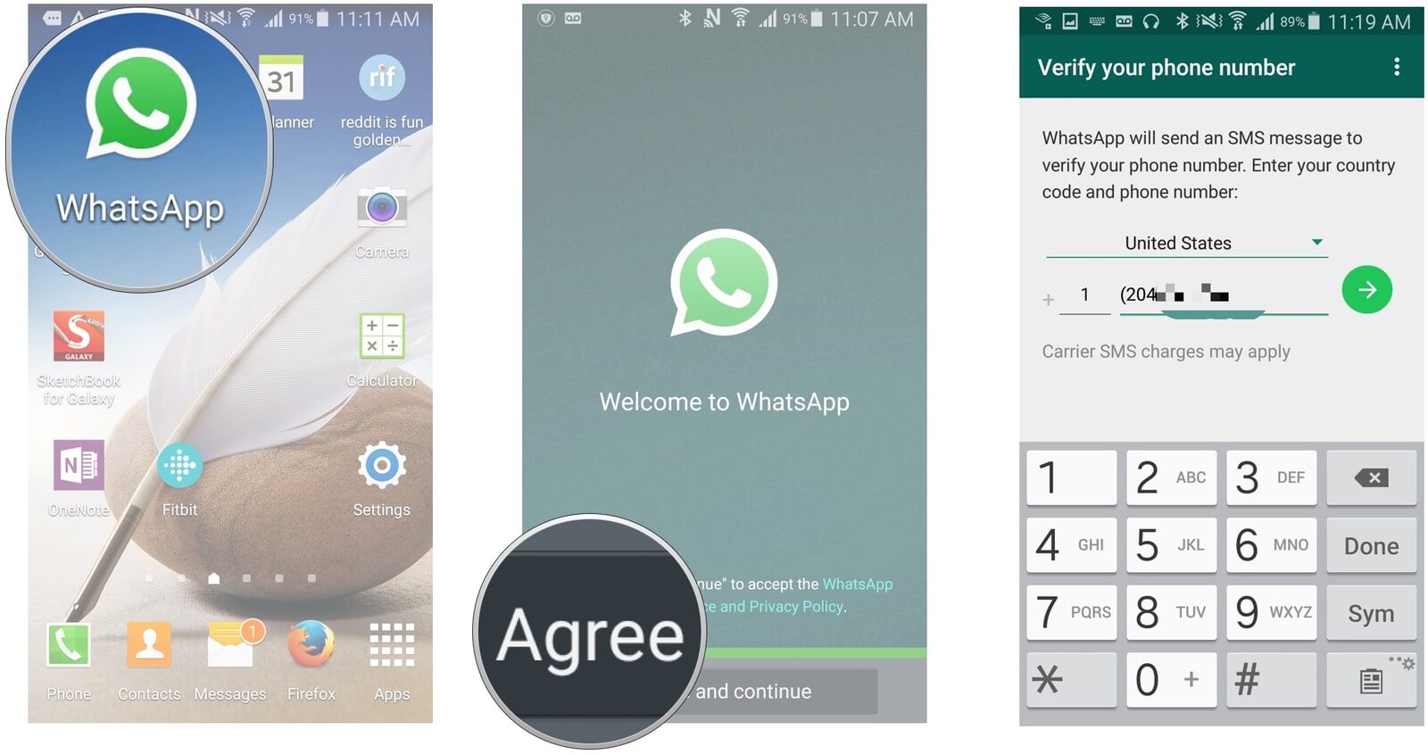 Dodaj kontakty Whatsapp Utwórz konto