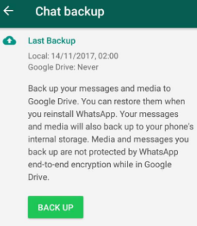 Odzyskaj usunięte czaty WhatsApp z kopią zapasową