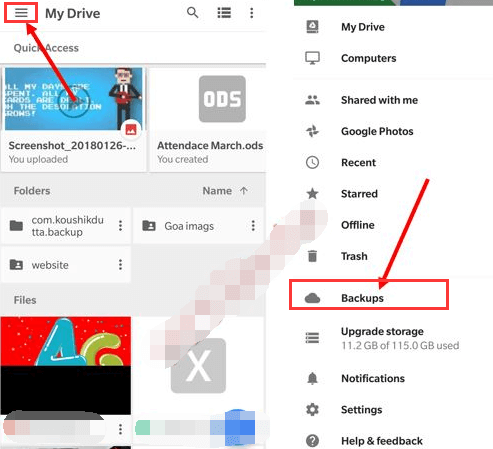 Odzyskaj usunięte pliki PDF na telefonie z Androidem za pomocą kopii zapasowych na Dysku Google