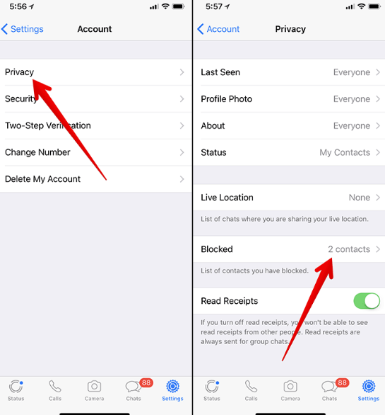 Usuń kontakty WhatsApp z iPhone'a za pomocą iPhone'a