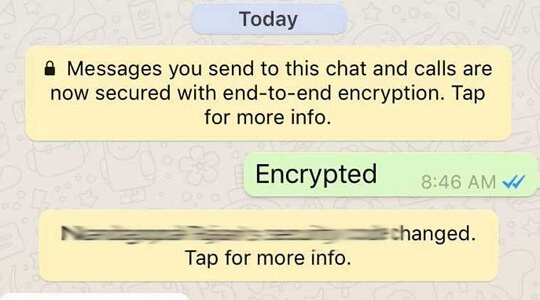Zaszyfrowane wiadomości WhatsApp